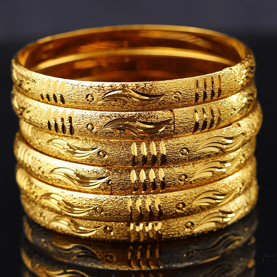 Gold Iced Babe Bangles (6 pcs)