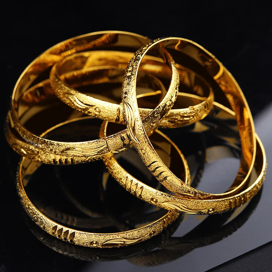 Gold Iced Babe Bangles (6 pcs)